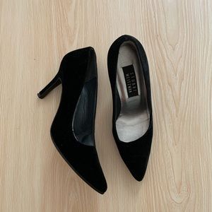 Stuart Weitzman Black Velvet Heels